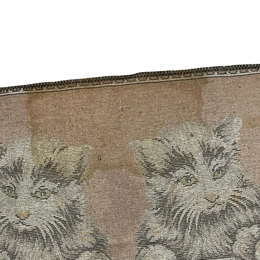 Vintage R&C Tapestry Rug Wall Art Made In Italy Cats At The Wall In Garden 38x19